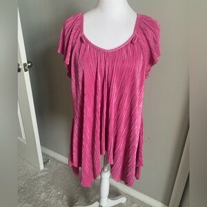 Nue Options Pink Pleated Blouse